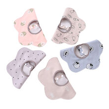 婴儿宝宝围嘴口水巾纯棉纱布吸水宝宝围兜新生儿童防水吐奶吃饭兜四季 纯棉防水款 5条装 B组