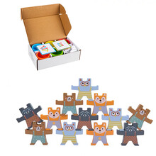 宝宝认知分辨颜色分类杯儿童蒙氏教具幼儿早教配对益智力动脑玩具 颜色分类杯+12个小熊叠叠高