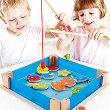 德国(Hape)益智玩具儿童钓鱼玩具宝宝早教启蒙木质磁性亲子互动海滨钓钓乐男女孩节日礼物 2岁+ E8041