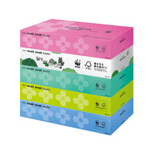 妮飘（nepia）抽纸nepi nepi mate 盒装倍柔150抽盒抽*5盒纸巾（日本原装进口）