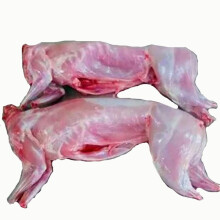 中心忠味兔肉 新鲜兔子肉 现杀整只新鲜兔肉 不带头内脏 生兔肉 2只去头兔肉（约4斤左右）