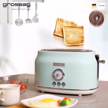 grossag/格罗赛格 复古烤面包机2片式 多士炉 早餐机三文治吐司机不锈钢家用GKY-800 戈尔韦绿