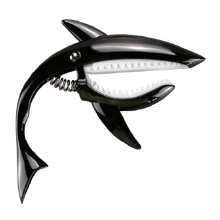 吉他变调夹鲨鱼型民谣吉他变音夹子变声夹电木吉他鲨鱼变调夹尤克里里capo个性金属移调夹金属夹子 枪黑色