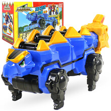 灵动创想百兽总动员合体变形机甲玩具变形机器人男孩拼装组装玩具生日礼物7合体大套装 百兽变形组合系列-甲龙