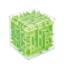 野果子 立体3d迷宫球成人益智力玩具 儿童手工游戏迷宫走珠方形 男女孩六一儿童节礼物 方形迷宫球-绿色