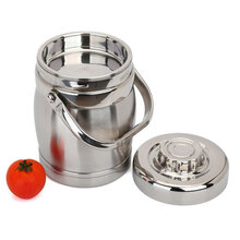 不锈钢3层空304保温饭盒加厚保暖学生便当盒12小时保温提锅 直型1.4L