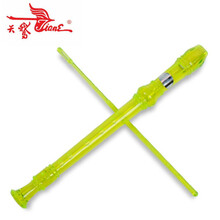 天鹅竖笛8孔德式高音竖笛6孔儿童六孔八孔竖笛学生初学笛子 黄色六孔竖笛