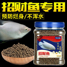 鱼粮饲料专用招财鱼粮地图鱼战船鱼观赏鱼抗病防烂身鱼食 3mm颗粒420g方桶
