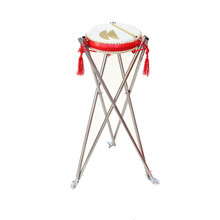 7寸8寸9寸牛皮说书鼓书鼓毽子山东京东东北梅花湖北京韵大鼓 7寸书鼓+鼓棒+六条腿不锈钢鼓架