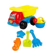 儿童沙滩玩具套装大号 宝宝洗澡夏日戏水玩具 玩沙子挖沙漏铲子工具儿童节礼物 沙滩车6件套
