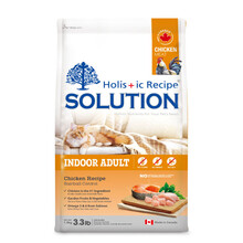 耐吉斯SOLUTION 加拿大进口室内成猫猫粮1.5kg 鸡肉三文鱼配方口味 室内成猫低敏天然猫粮