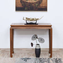 寻古红木家具非洲鸡翅木（学名：非洲崖豆木）条案条桌平头案中式 实木供桌玄关桌 书案条几佛台供台香案 长100*宽40*高80cm