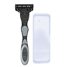 金玺手动剃须刀5层刀片手动式男士阿帕奇刮脸刀头刀架五层 1刀架1刀头+收纳盒