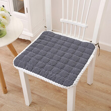 佩雷思 粉色坐垫椅垫简约现代实木凳子垫椅子垫带绑带四季通用家用餐桌椅垫薄款透气座椅垫做垫 【椅垫】摇粒绒深灰 42*42cm