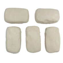 儿童手工软陶泥diy学生彩色雕塑免烧陶艺粘土手工制作教学用陶土 白泥500克*5包+油纸