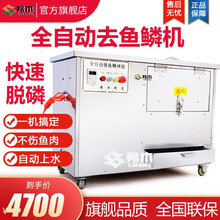 羚木 商用全自动一体电动去除鱼鳞剥鳞器不锈钢刮鳞器大型脱神器 去鱼鳞机700型
