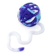 Hoopet宠物毛线球宠物幼成猫咪逗趣互动宠物解闷自嗨猫毛线球玩具 毛线球蓝色