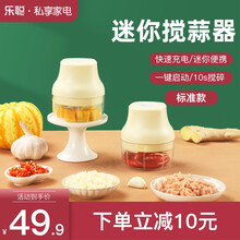 乐聪电动捣蒜器无线迷你家用小型多功能打蒜器泥神器切辣椒蒜蓉机手拉蒜泥器碎肉绞肉辅食料理机绞馅机碎菜器 100ml标准款【正常转速】