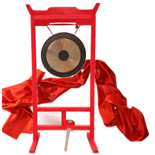 曲漾锣带架40cm36厘米大铜锣开业预警4S店喜庆锣鼓镲乐器道具 H60厘米铜锣+架+锣锤