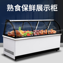 格凌诺熟食展示柜卤菜展示柜商用保鲜肉柜凉菜冰箱鸭脖直冷藏柜前后双开门点菜柜弧形玻璃直冷饭店超市烧烤 单冷柜说明：上保鲜冷藏， 下储物柜不可制冷； 1.5米铜管