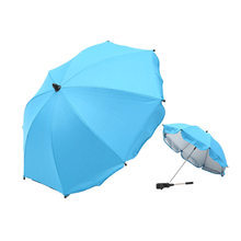 童车 通用宝宝手推车防紫外线通用太阳伞婴儿推车遮阳伞防晒伞儿童雨伞 天蓝色