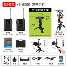 GJK无线领夹式降噪直播麦克风手机单反拍视频户外街头记者采访话筒专业电脑台式通用声控录音专用迷你小蜜 标配套餐+手持支架