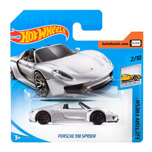 新款（HOT WHEELS）风火轮火辣小跑车男孩玩具合金车模布加迪兰博基尼迈凯伦福特珍藏小车 184号保时捷918敞篷跑车
