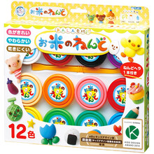 日本GINCHO银鸟大米彩泥橡皮泥儿童手工泥套装宝宝黏土幼儿超轻粘土无毒DIY玩具 12色大米彩泥套装