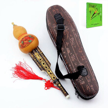 云南天然葫芦丝乐器胡芦丝儿童学生成人初学者入门零基础 紫竹降B调+皮盒+教程书