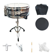 津宝13英寸小军鼓队鼓 金属腔小队鼓 带背带鼓棒架子鼓 军鼓+包+军鼓架+垫