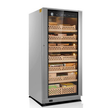 布尔道格（bulldog）雪茄柜恒温恒湿 变频进口压缩机雪茄保湿保温柜控湿 红酒柜带锁大VC428 新品第三代升级版银色2200支雪茄容量