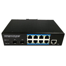 拓宾网管型工业交换机 多光多电管理型汇聚核心收发器 POE交换机带管理 （T628GS）千兆2光8电 配电源