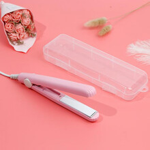 迷你直卷鼎球两用小夹板男女通用小夹板不伤发男女学生空气刘海内扣卷棒拉直发玉米夹酷虫 粉色(直卷两用)