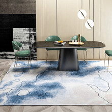 天辰 现代新中式地毯客厅茶几地毯可定制 卧室满铺床边毯 中国风中式古典花鸟山水房间沙发地毯 似山非海 160*230cm