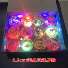 橡皮球弹力球硅胶儿童弹球玩具跳跳球会亮的玩具发光球弹跳 弹力水晶夜光球12个装【无线款】