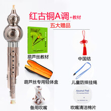 葫芦丝C调降B调 乐器 初学者入门 自学小学生葫芦丝乐器大全批发 红古铜【A调】+教材