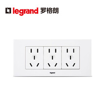 罗格朗（LEGRAND）118型插座尚超风系列暗装插排 白色十五孔插座