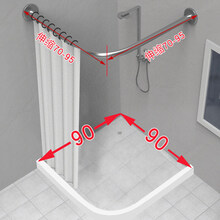 磁性简易淋浴房整体洗澡间干湿分离浴室隔断帘免打孔沐浴房卫生间预售定制款 伸缩A+90*90磁挡水+磁浴帘+金属环 不含蒸汽