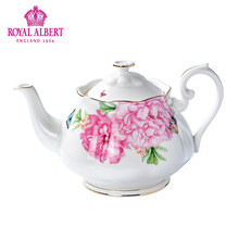 Royal Albert英国皇家阿尔伯特骨瓷餐具茶具茶壶咖啡壶礼盒镀金抹边复古茶壶合集 米兰达友谊茶壶1.25L