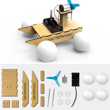 科学小实验套装手工制作物理儿童diy玩具小学生科技发明手工创意儿童玩具生日礼物 电动水陆两用车 (配电池)