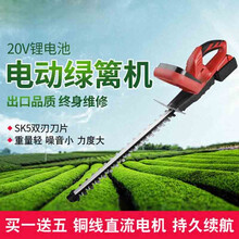 充电式绿篱机电动修枝剪锂电绿篱剪园林修枝机茶树叶修剪机 20V绿篱机(一电一充)(20v.2ah)