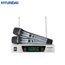 现代 HYUNDAI N-02 无线话筒一拖二U段金属麦克风会议家用演出舞台卡拉OK N-02