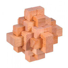 成人木制玩具古典玩具榉木孔明锁大号孔明锁鲁班锁圆球六通 榉木二十四锁