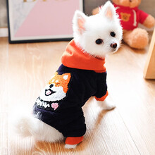 Innopet   秋冬四脚衣 狗狗衣服冬装四脚泰迪秋冬装小狗小型犬幼犬比熊博美猫咪 （冬款薄绒）球球狗法兰绒 5号:XL(建议10-13斤)  狗狗都喜欢穿