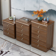 艺申 胡桃木实木五斗柜简约现代客厅收纳柜卧室储物柜家用斗柜 五斗柜