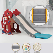 儿童滑滑梯室内家用小型幼儿园1一3周岁生日礼物小孩玩具宝宝滑梯 恐龙滑梯(蜜语红)+早教机+密封板