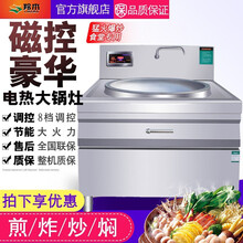 羚木 电热大锅灶 电磁炉商用大锅灶食堂电炒锅酒店学校幼儿园用大型电热炒炉电炸锅电磁灶 标准型-不锈钢锅 117