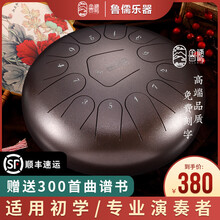 hluru 鲁儒空灵鼓13音12寸专业级演奏音质钢舌鼓打击乐器色空鼓初学者手碟乐器 新款 古铜色13音+300首歌谱 12寸(约30cm)