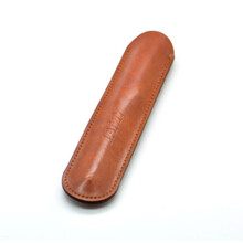 适用定制 凌美 LAMY 直筒式 皮笔套 保护套 笔袋 皮套 皮袋 护笔 疯马纹 深棕色