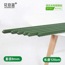 花目蓝 植物支架 园艺包塑钢管 爬藤架爬藤类种菜架子花支架楼顶花园阳台花爬架植物番茄豆角黄瓜架 长度120cm-直径8mm